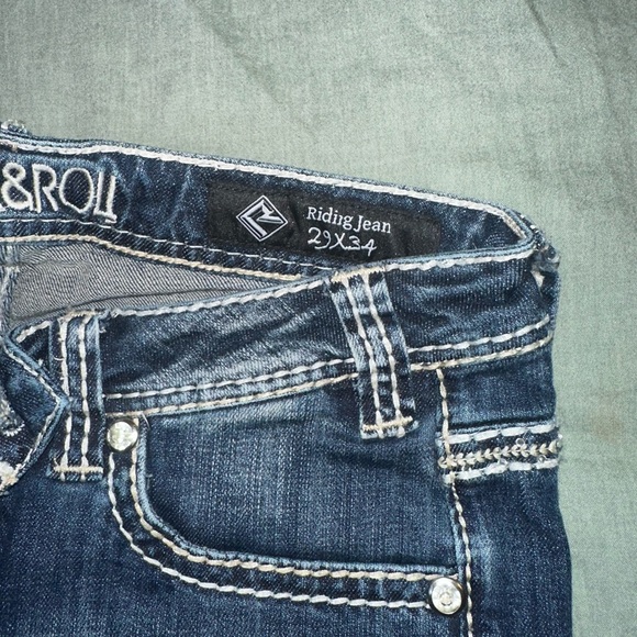 Rock & Roll Cowgirl Dark Blue Boot Cut Jeans - Picture 2 of 2